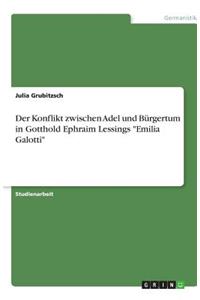 Der Konflikt zwischen Adel und Bürgertum in Gotthold Ephraim Lessings Emilia Galotti