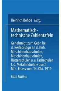 Mathematisch-Technische Zahlentafeln