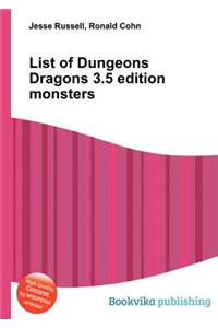 List of Dungeons Dragons 3.5 Edition Monsters