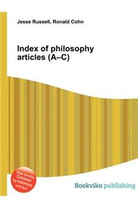 Index of Philosophy Articles (A-C)
