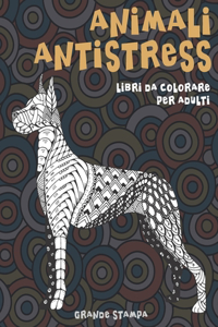 Libri da colorare per adulti - Grande stampa - Animali antistress