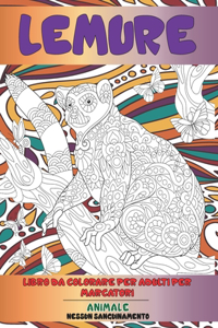 Libro da colorare per adulti per marcatori - Nessun sanguinamento - Animale - Lemure