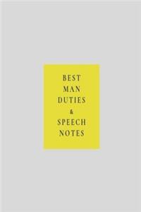 Best Man Duties & Speech Notes