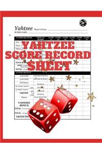 Yahtzee Score Record Sheet