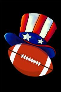 Funny american football with uncle sam hat journal
