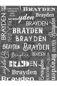 Brayden Composition Notebook Wide Ruled