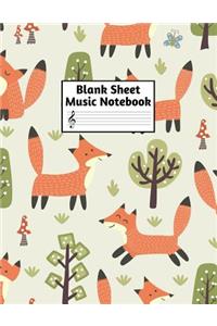 Blank Sheet Music Notebook