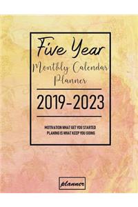 2019-2023 Five Year Monthly Calendar Planner