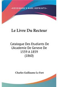 Le Livre Du Recteur