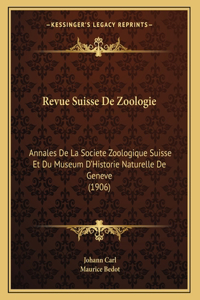 Revue Suisse De Zoologie