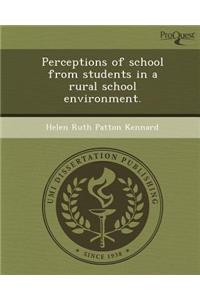 Perceptions of School from Students in a Rural School Environment