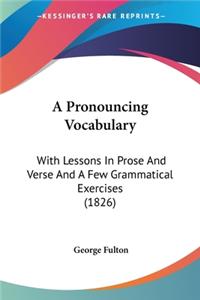 Pronouncing Vocabulary