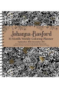 Johanna Basford 2018-2019 16-Month Coloring Weekly Planner Calendar