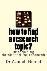 how to find a research topic?