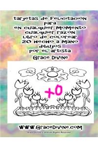 tarjetas de felicitación para en cualquier momento cualquier razón libro de colorear 20 hecho a mano dibujos por el artista Grace Divine
