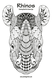 Rhinos Coloring Book for Grown-Ups 1