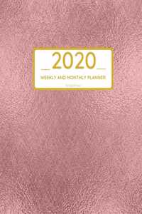 2020 Planner Rose Gold Weekly Monthly