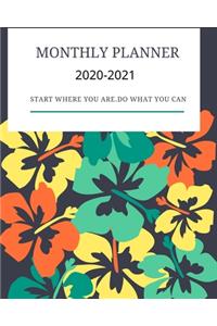 2020-2021 Monthly Planner