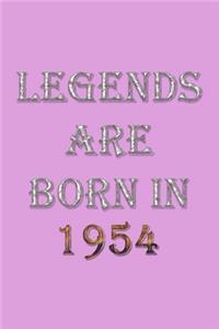 Legends Are Born In 1954 Notebook