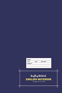 English Notebook - AmyTmy Notebook - Four Lined Notebook- 120 pages - 8.5 x 11 inch - Matte Cover