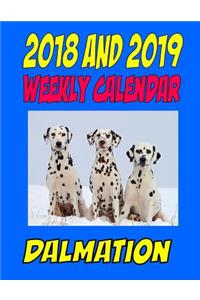2018 and 2019 Weekly Calendar Dalmation