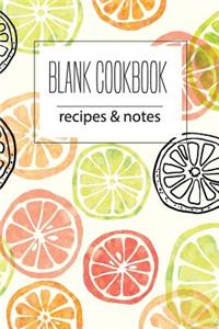 blank cookbook recipes & notes