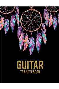 Guitar Tab Notebook: Black Dreamcatcher, 8.5