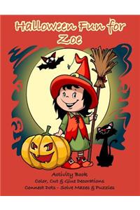 Halloween Fun for Zoe Activity Book