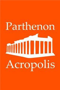 Parthenon in Acropolis - Lined Notebook with Orange Cover