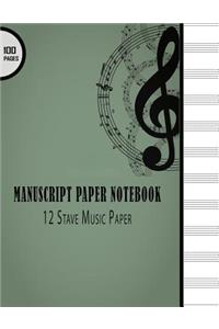 Manuscript Paper Notebook
