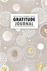 Happiness Memory Book Gratitude Journal: Flawless Gold 102 Gratitude Journal Pages - Pocket Size