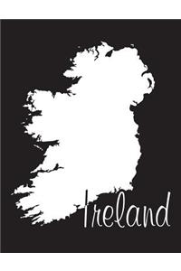 Ireland - Black 101 - Lined Notebook with Margins - 8.5X11