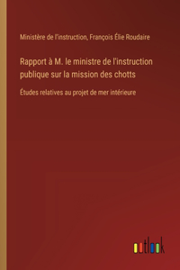 Rapport à M. le ministre de l'instruction publique sur la mission des chotts