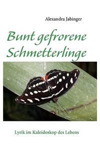 Bunt gefrorene Schmetterlinge