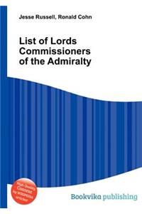 List of Lords Commissioners of the Admiralty