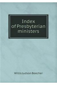 Index of Presbyterian Ministers