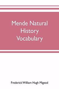 Mende natural history vocabulary
