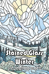Stained Glass Winter Coloring Book