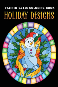 Stained Glass coloring book holiday designs