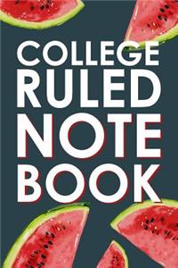 College Ruled Notebook