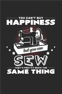 Sew happiness: 6x9 Sewing Machine - lined - ruled paper - notebook - notes