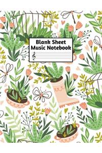 Blank Sheet Music Notebook