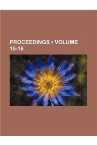 Proceedings (Volume 15-16)