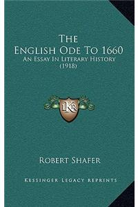 English Ode To 1660