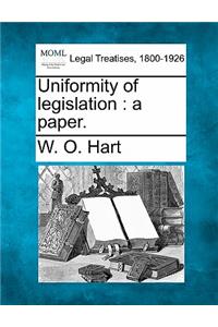 Uniformity of Legislation