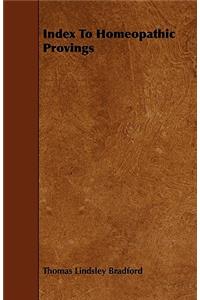 Index to Homeopathic Provings