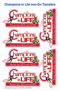 Vacation Bible School (Vbs) 2020 Champions in Life Iron-On Transfers (Pkg of 12)