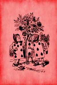 Alice in Wonderland Journal - Painting The Roses Red (Red)