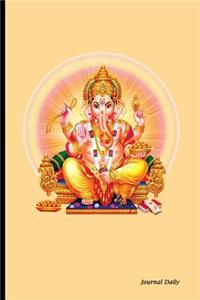 Journal Daily: Ganesh Blessing Design, Lined Blank Journal Book,150 Pages,6 X 9 (15.24 X 22.86 CM) Reliable Journal, Durable Softcove