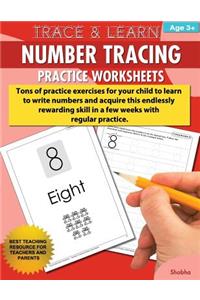 Trace & Learn Numbers Tracing Workbook Practice Worksheets